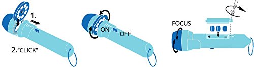 Philips Disney Frozen (Die Eiskönigin) LED Taschenlampe mit Projektor, hellblau, 717880816 - 5