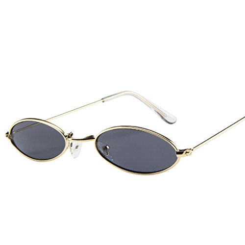 Preisvergleich Produktbild Vovotrade Sonnenbrille, Mode Mens Womens Retro kleine ovale Sonnenbrille Metallrahmen Shades Eyewear kleinen Rahmen Brillen Sonnenschutz für Reisen fahren (E)