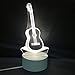 Produktbild 3D nachtlicht USB Plug-in Schalter Schlafzimmer Nacht led kleine tischlampe schlafsaal Dekoration kreative Urlaub Geschenk Gitarre monochrom warmes licht (3 watt)