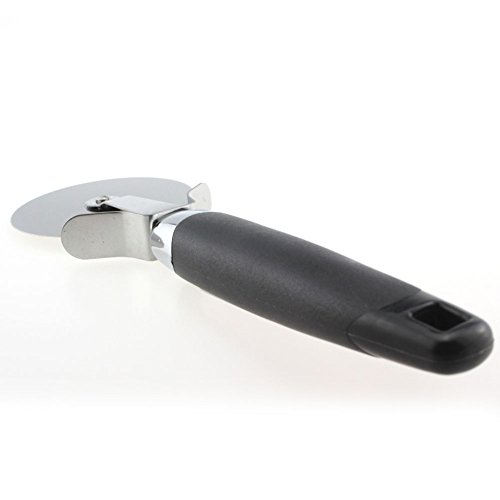 Pizzaschneider | Hochwertiges Pizzamesser aus Edelstahl, Spülmaschinenfester Teigschneider, Pizzaroller - 3