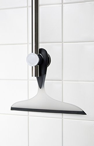 Wenko 18752100 Badezimmerwischer Loano, streifenfrei, mit Haken, schwarz, Kunststoff - 2