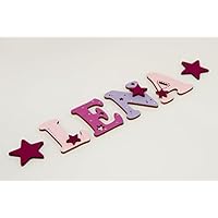 Holzbuchstaben für die Kinderzimmertür. Tolle Kinderzimmerdekoration. Handbemaltes Unikat. Als Wunschname individualisierbar