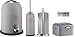 Produktbild Wesco 4er Bad-Set cool grey (=hellgrau) mit 40 Müllbeutel, Single Master 9-Liter-Mülleimer + Toilettenbürste + Rollenhalter + Mini Grandy