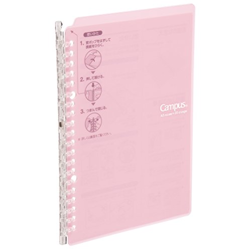 Kokuyo Campus - Cuaderno con anillas (tamaño B5, 26 anillas), color rosa