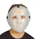 white Ukps Glow In The Dark Plastic Jason Hockey Mask by Unknown