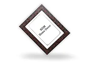 KDM Home Decor 12x18 Inches Flexible Glass & Synthetic Wood Wall Hanging Modern Photo Frame for Wall Decoration Box Brown Color