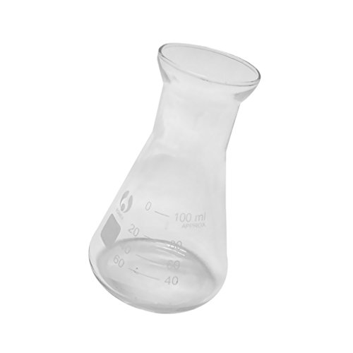 MagiDeal Erlenmeyerkolbe, Erlenmeyer Kolben graduiert mit Enghals – Klar, 100ml - 4