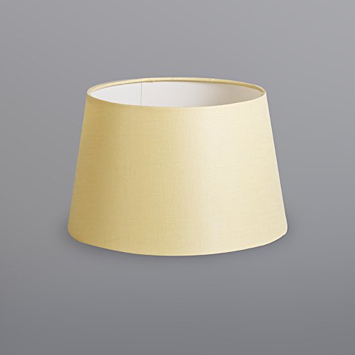 QAZQA Leinen Lampenschirm 25cm rund DS E27 leinen creme , Rund konisch Schirm Pendelleuchte, Schirm Stehleuchte, - 3