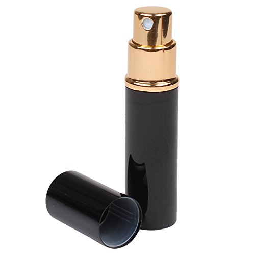 Tenflyer 5ml Refillable Perfume Aftershave Spray Atomizer Atomiser Travel Handbag (Black)