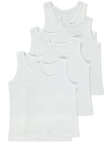 Para el regreso a la escuela Paquete De 6 of Boys 100% Cotton Warm Vests / Disponible en Edad 1 hasta 13 años - algodón, blanco, 100% algodón, niñas, Blanco, Age 3-5 Years