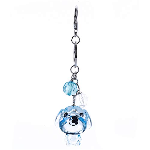 Preisvergleich Produktbild LLZIYAN Transparent Puppy Anhänger Schlüsselanhänger Cartoon Hund Schlüsselanhänger Handtasche Geldbörse Dekoration Zubehör, Blau