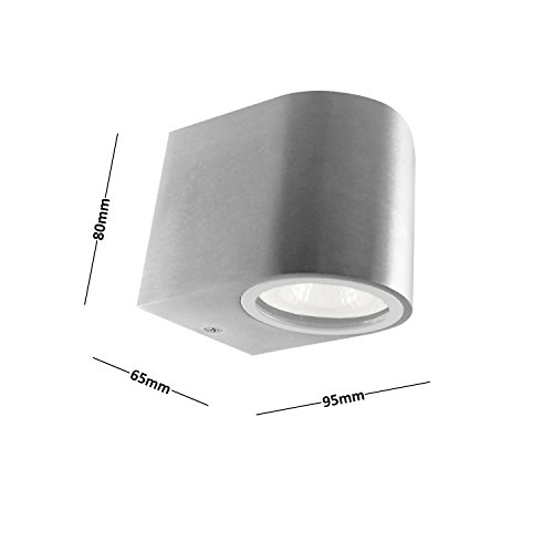 National Electronics 3.5W Downlight LED Außenleuchte Wandleuchte Wandlampe Aluminium New York 1-fach IP54 inkl. Leuchtmittel, warm-weiß, für Innen und Außen - 4