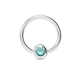 piercing ombligo infectado bolita Piercing Íntimo PunkJewelry Piercing Íntimo Bcr Anillo 316L Acero Quirúrgico - Turquesa
