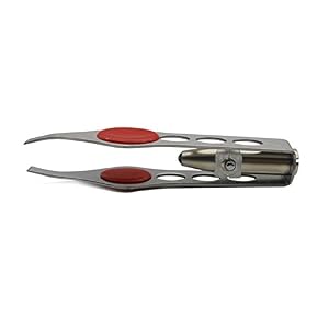 Anself Body Eyebrow Tweezer LED Light Stainless Steel Hair Removal - Image 5