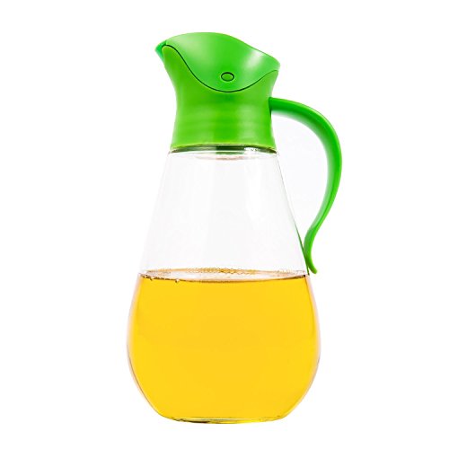 El pote de cristal claro del aceite de oliva del pote del aceite 550ML no se escapa con el interruptor automático, botella de condimento de la botella del vinagre de la botella de la salsa de soja