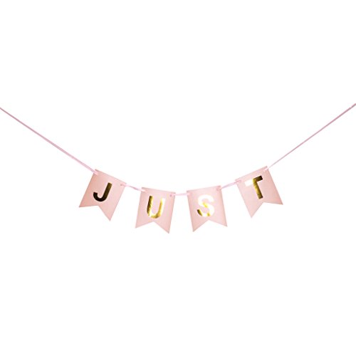 MagiDeal Schöne Wimpel Girlande “JUST MARRIED“ Bunting Wimpelkette Wimpeln für Party - 7