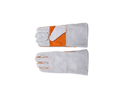 examen Gants De Soudage Résistance À La Chaleur Ignifuge Et À L'huile Pour BBQ Jardinage Poêle À Bois Pour Protéger Les Bras Gantelet Fleurs Ignifugées