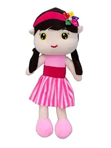 Reeya Gift Super Soft Stuffed Doll for Baby Girls (Pink Color 50cm), Washable Cuddly Soft Plush Toy, Helps to Learn Role Play
