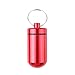 Produktbild calistouk 1 Stück Pillendose aus Aluminium Fall Medizin Flasche Halter Container Schlüsselbund Cute rot