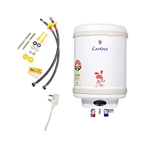 Candes Stainless Steel Storage Electric Water Heater (Ivory, 10L)