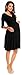 Zeta Ville Women's Pregnancy Maternity Summer Cocktail Jersey Skater Dress 282c, Black, size 20