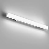 ★ Diseño minimalista:Lámpara LED para espejo con módulo de LED integrado (no necesita bombilla adicional). Tiene un alto rendimiento lumínico y el color de la luz es blanco (6000 Kelvin).