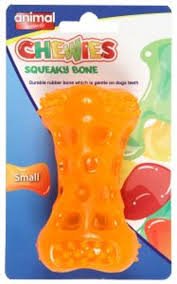 Animal-Instincts-Chewies-Squeaky-Rubber-Bone-Medium-105cm-Two-Colours-Available