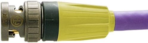 50cm Yellow Cap Belden 1694F Flexible UHD 8k 4K SDI Video Cable with Neutrik NBNC75TU11X BNC plugs at each end