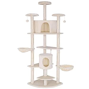 Dibea KB00702 XXL Árbol Rinconero Rascador para Gatos, Altura 200 Cm, Escalador Grande Marrón