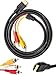 Price comparison product image DSHS HDMI to RCA Cable, HDMI Male to 3RCA AV Composite Male M/M Connector Adapter Cable Cord Transmitter (NO SIGNAL CONVERSION FUNCTION), One-way Transmission from HDMI to RCA - 5ft/1.5m Black