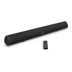 MEGACRA TV Sound Bar with Dual Bass Ports Wired and Wireless Bluetooth Home Theater System, Enhanced Bass Technology, 3-Inch Drivers, Bass Treble Adjustable, IR Learning Remote, DSP, 28 Inch