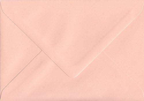 Pack of 50 Salmon Pink 133mm x 184mm Gummed 100gsm 5 x 7 Coloured Envelopes