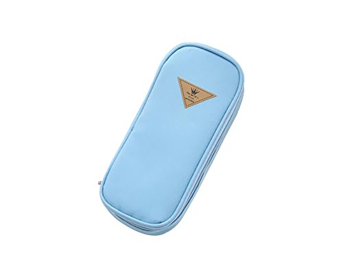 Dorapocket Large Capacity Multi Functional Pencil Case Clamshell Stationery Box Pen Bag,Blue