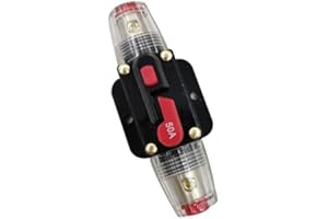 GERUI Uchwyt bezpiecznika samochodowego 12 V-24 V DC, Inline, wyłącznik automatyczny, bezpiecznik, wyłącznik samochodowy do samochodu, wyłącznik ochronny do Car Audio Solar Inverter ochrona systemu (100A)