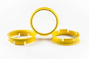 ‎LEVANDO Zentrierringe Distanzringe Ringe 4 Stk. 72,6 mm auf 65,1 mm Alufelgen Felgen Kunststoff