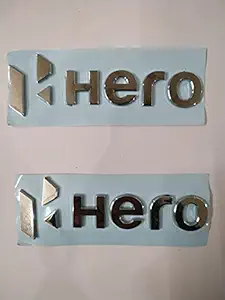 Generic Moto Part Bike Tank Logo Silver for Compatible Hero Splendor