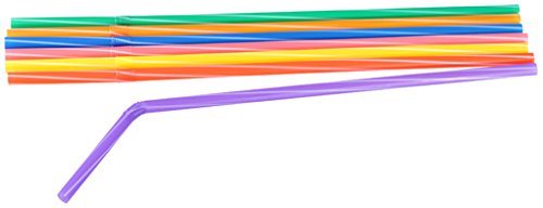 Fackelmann 54546 Trinkhalme Kräftige Farben Knickbar, Länge: 24 cm, 200 Stück - 2