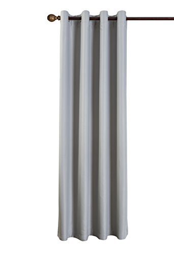 KEYNIS Blickdichte Gardinen Ösenvorhang Blickdicht Vorhang Verdunkelung 1 Stück (140x245cm, Grau)