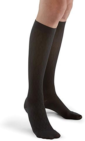Futuro Revitalizing Trouser Black Diamond Pattern Socks For Women Of 16-20 Mm Compression, Medium - 1 Ea
