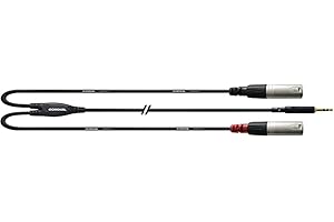 CORDIAL Kabel Y adapter minijack stereo/2 XLR męski 1,8 m kabel adapter Essentials Mini-Jack/XLR