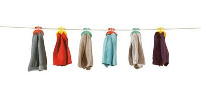 Socken – Clips „Apfel”, 20 Stück - 2