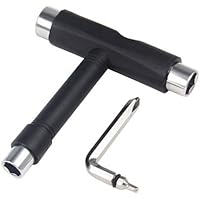 TRIXES Utensile Multiuso a 5 vie Scooter/Skateboard/ Longherone Utensile con Gira Viti - Nero