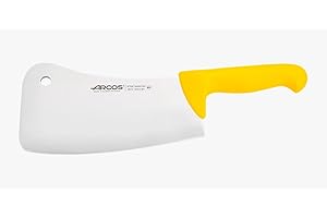 Arcos Serie 2900, Mannaietta Mannaia da Cucina Coltello Scannare Coltello Macellaio, Lama Acciaio Inossidabile NITRUM 200 mm, Manico Polipropilene, Colore Giallo
