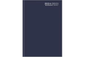 1ABOVE-2024-2025 A5 Mid-Year Academic Week to View Diary Planner Hardback JournaL (BLUE)