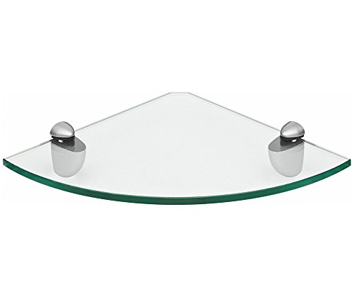 Glasregal / Eckregal CORNER+JAM | 2 Größen | 3 Dekore | 30x30 cm - klar/silber