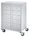 Produktbild Laptop-Trolley - 10 Fächer - schwarzgrau/lichtgrau - Laptoplocker Laptopschrank Laptopschränke Laptoptrolley Laptopwagen