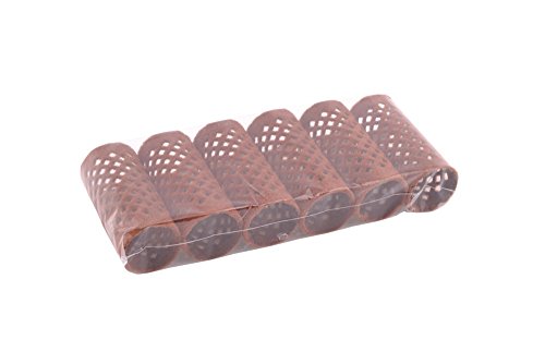 Solida Metallwickler beflockt, 28 mm, braun( 12er Pack) - 2