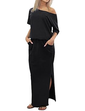 ISASSY Damen Sommerkleid Kleider Maxikleid Lang Kleid Partykleid BOHO-Abendkleid