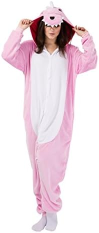 Kigurumi Dinosaur Pink Pyjamas Unisex Adult Onesie Animal Pajamas Cosplay Costume Sleepwear Nightclothes