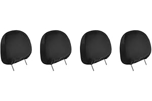 GTLM 4 sztuki pokrowców na zagłówki samochodowe, pokrowce na zagłówek samochodowy z oddychającego włókna dekoracja i ochrona, uniwersalne akcesoria samochodowe do wnętrz do ciężarówek i SUV-ów